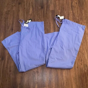 Absolute Medical Scrubs Pants 2 Pair Blue Size XL & Small NWT